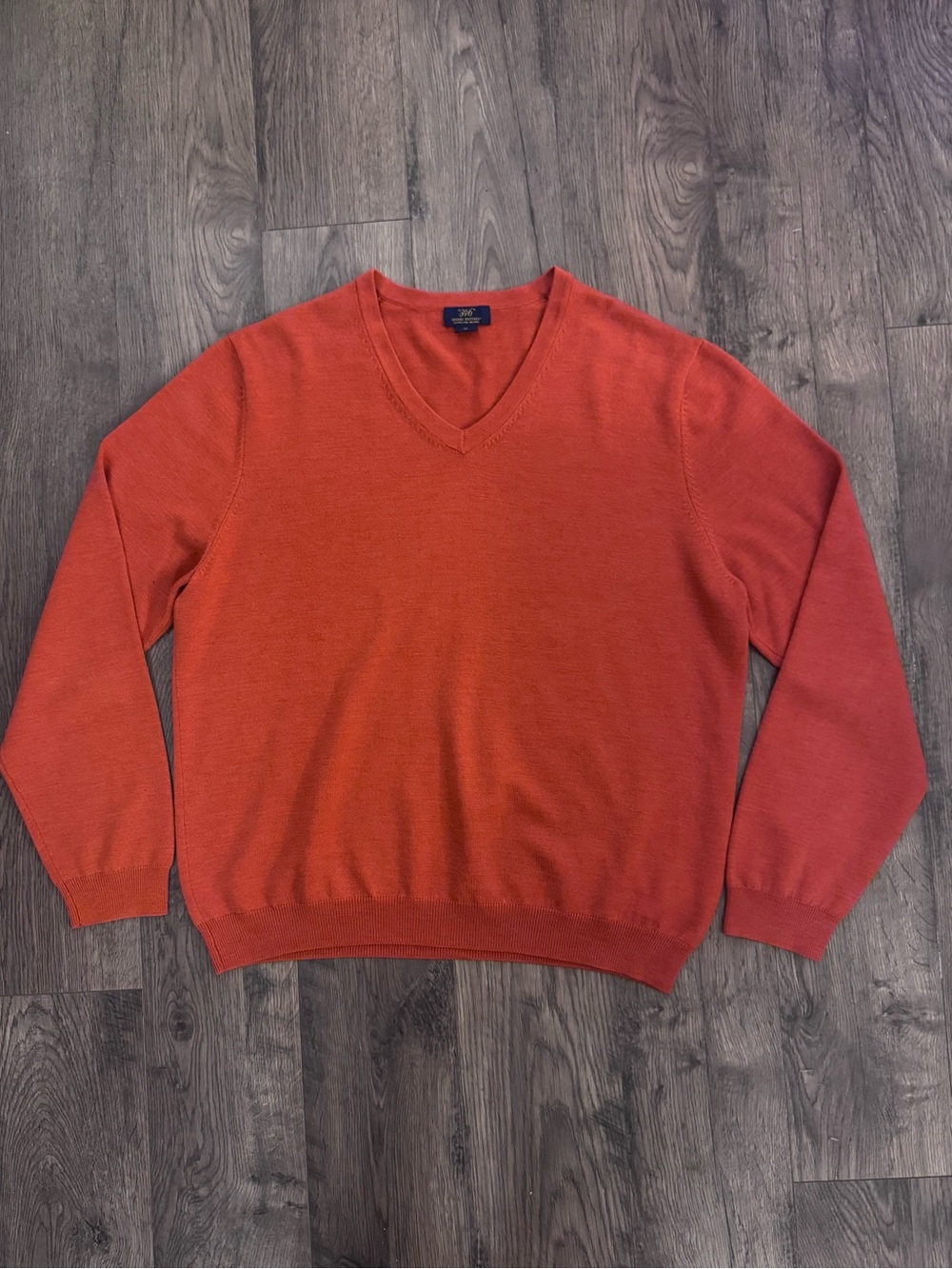 Brooks Brothers Men's V-Neck Sweater - Orange
